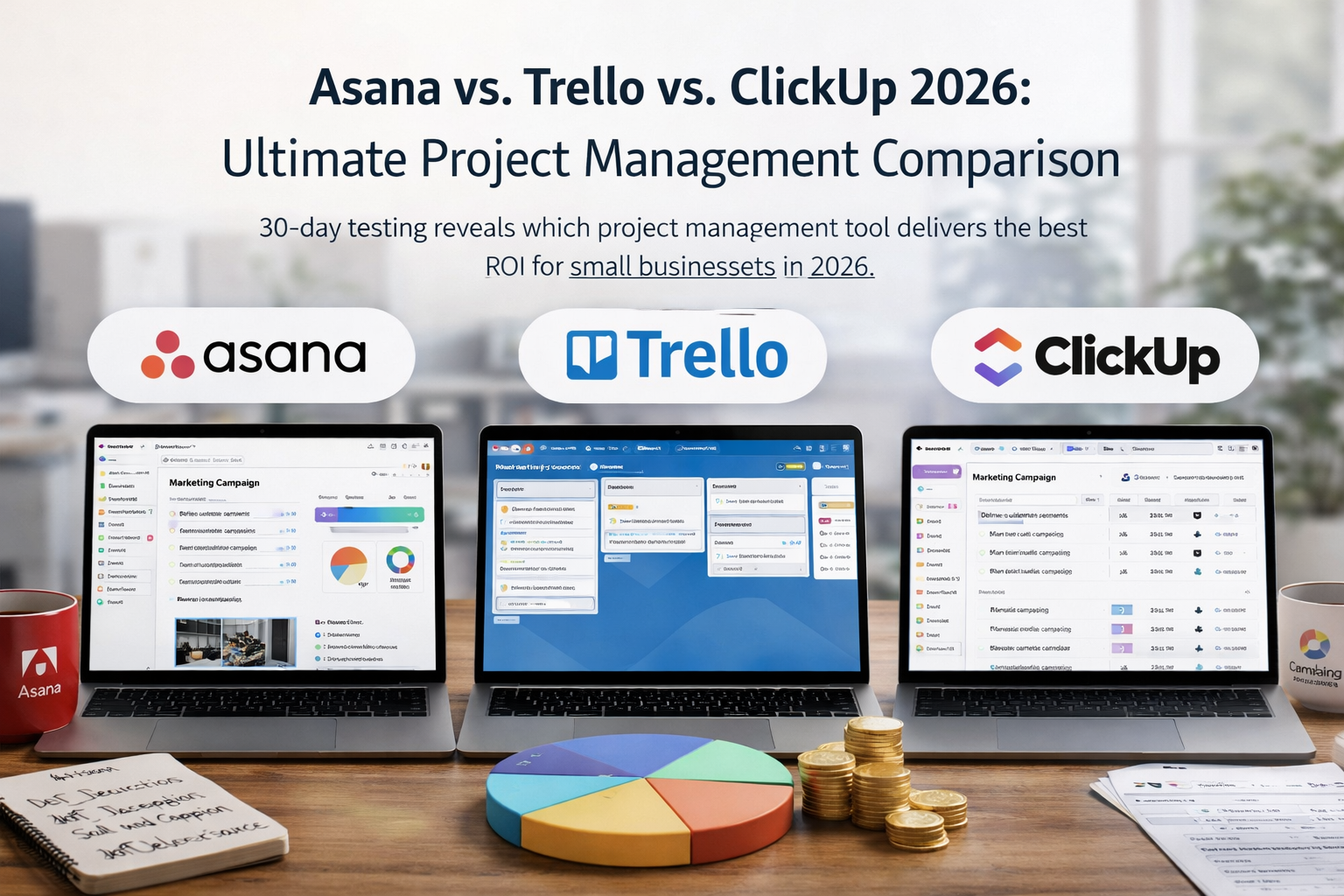 Asana vs. Trello vs. ClickUp 2026: Ultimate Project Management Comparison