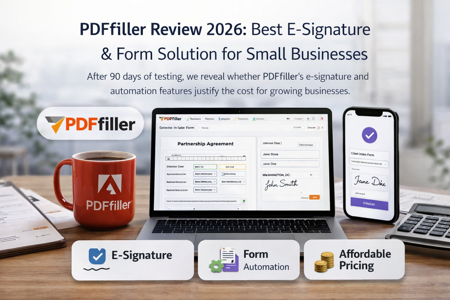 PDFfiller Review 2026: Best E-Signature & Form Solution for Small Businesses
