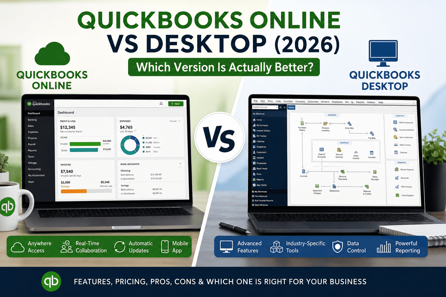 QuickBooks Online vs Desktop (2026): Which Version Is Actually Better?