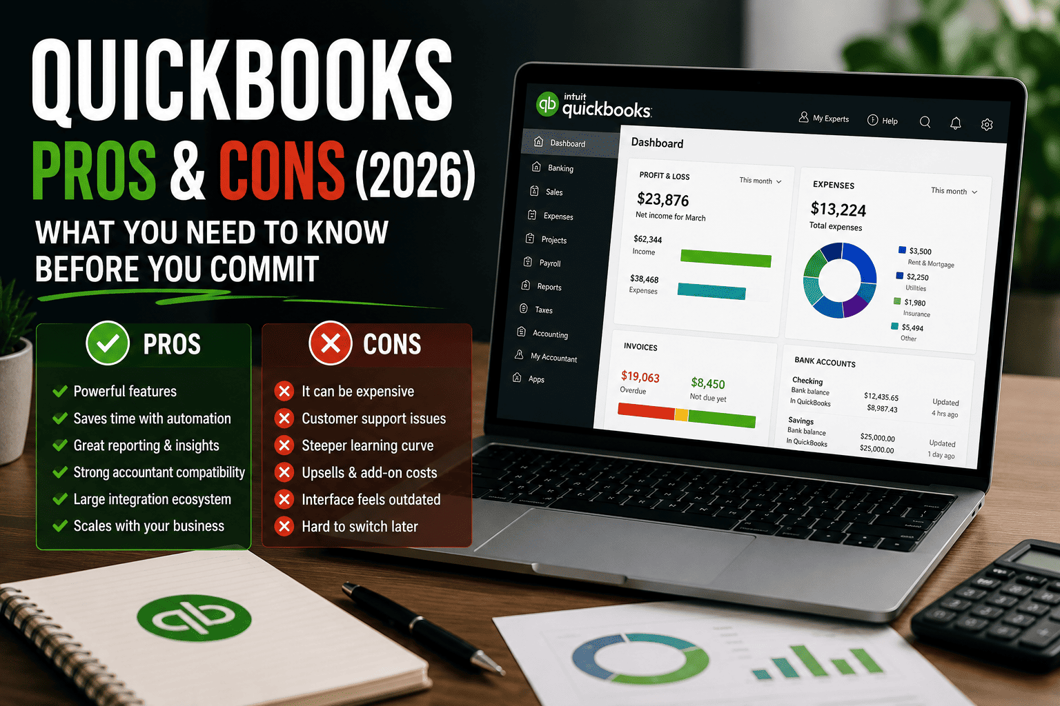 QuickBooks Pros and Cons (2026): The Honest Review Before You Commit