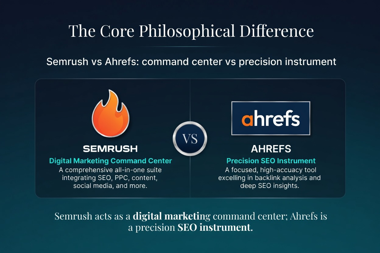 Semrush vs Ahrefs: command center vs precision instrument
